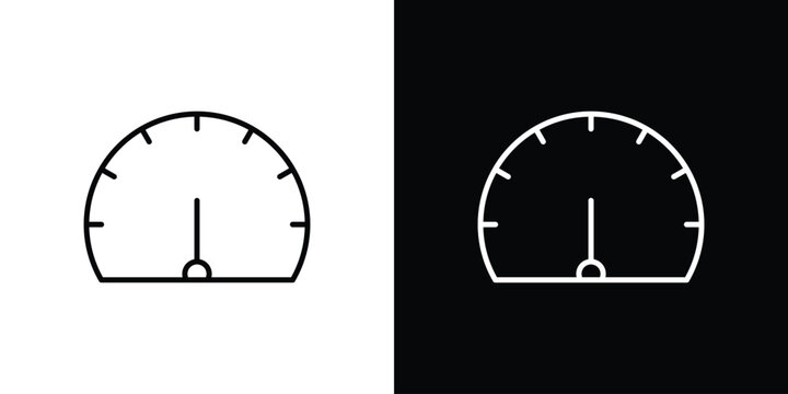 Tachometer icon symbol design template.