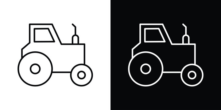Tractor icon symbol design template.