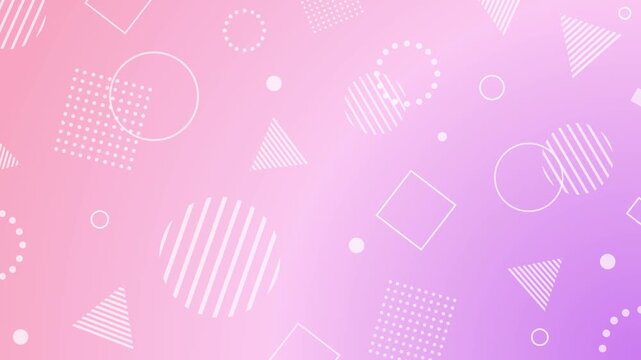 simple and cute background with pastel color gradients and geometric patterns