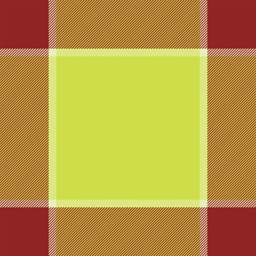 Menu seamless check plaid, marketing pattern fabric texture. Full textile tartan vector background in lime and red colors.