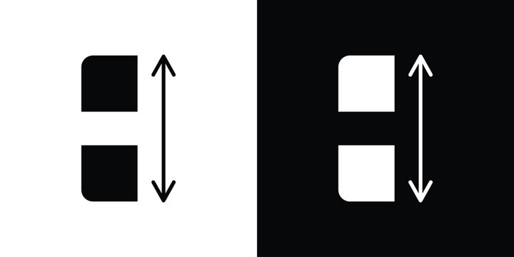 Apps sort icon silhouette design collection in black and white for web