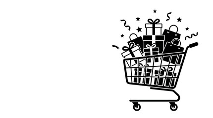 shopping cart filled with money in supermarket and store © lingg