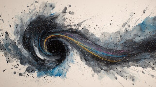 Cosmic swirl galaxy space vortex