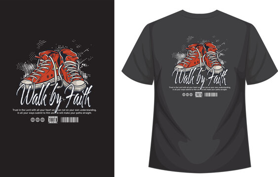 Christian bible verse t shirt design illustration vector