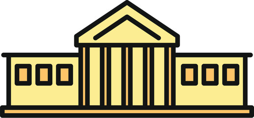 Naklejka premium Classical architecture building with columns, often symbolizing government, justice, or education
