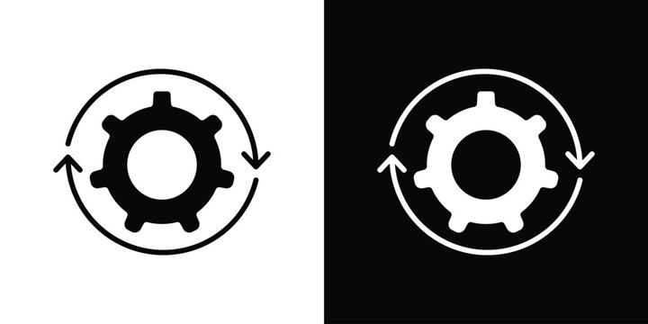 Transform icon silhouette design collection in black and white for web