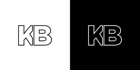 Letter K and B, KB logo design template. Minimal monogram initial based logotype. © SolaruS