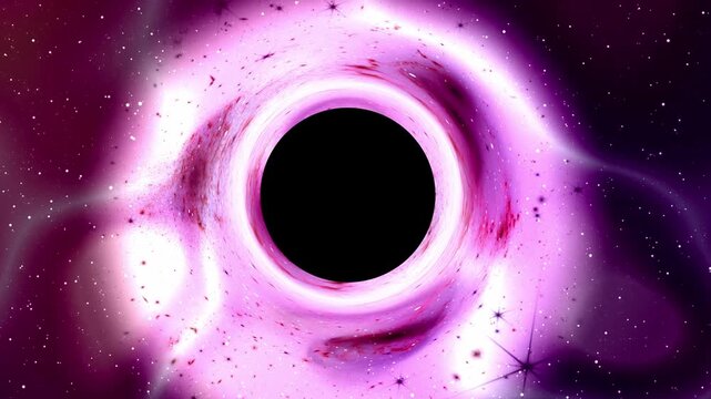 Deep Space Black Hole Opening Hyperlapse Travel To Parallel Universe