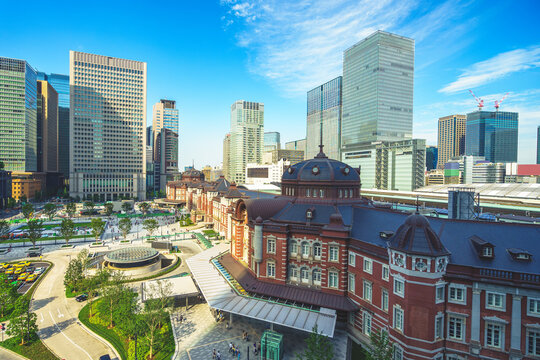tokyo station near ginza district in Chiyoda, Tokyo, Japan