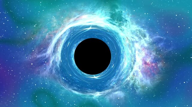 Science Fiction Black Hole Wormhole Portal Opening A Parallel Universe In The Deep Space Universe