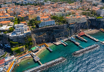 Obraz premium Aerial view if the city of Sorrento, Campania, Italy