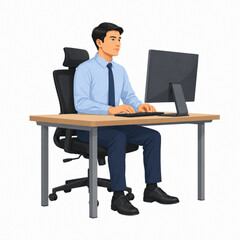 Fototapeta premium businessman working on laptop