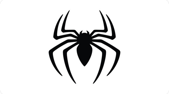 Black spider silhouette for design