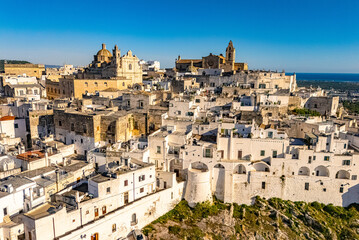 Naklejka premium View of Ostuni in the province of Brindisi, Apulia, Italy