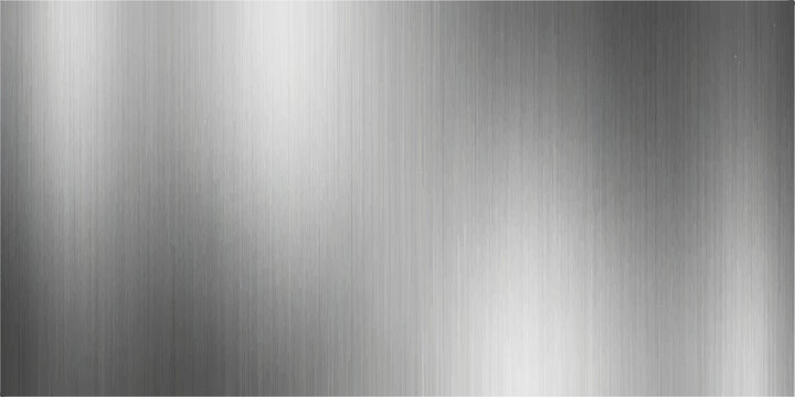 Brushed Silver Metal Texture : Abstract Metallic Background with Vertical Grain