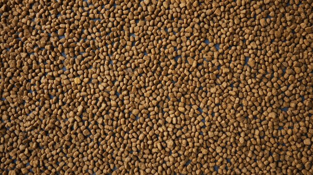 Colorful pet food kibble mix texture. AI generated