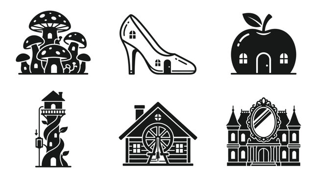 Whimsical Houses: Fairy Tale Homes Icons, Fantasy Architecture