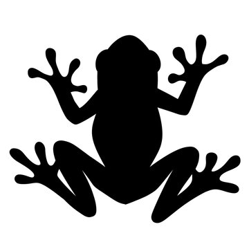 Frog silhouettes vector icon