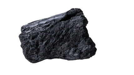 Rough black coal lump with textured surface © Elena