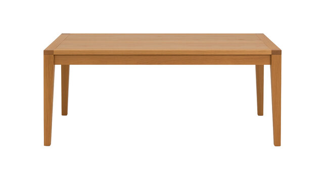 Modern wooden dining table with clean lines