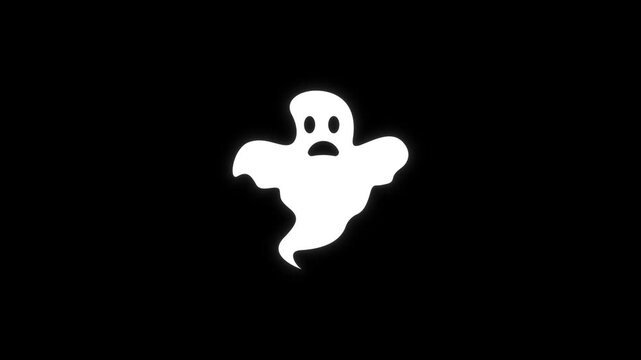 Ghost Slide In Saccadic Eye Tracking Animation On Black Background