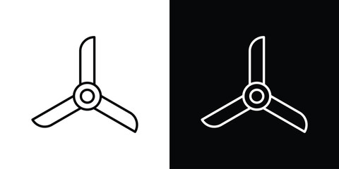 Airscrew icon set, black and white color designs © Dingdong