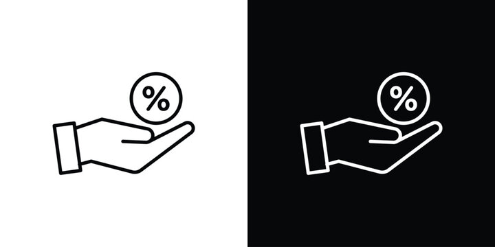 Commission icon set, black and white color designs