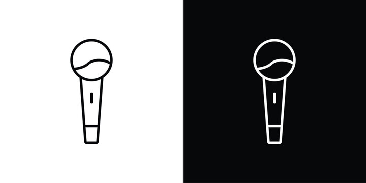 Concert icon set, black and white color designs