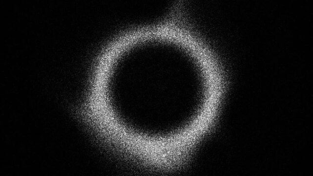Dark VHS style monochrome psychedelic grainy gradient white flow wave on black, scary cover halloween party poster design. Retro. Flowing motion fluid animation. Grainy noise. Abstract fluid shapes