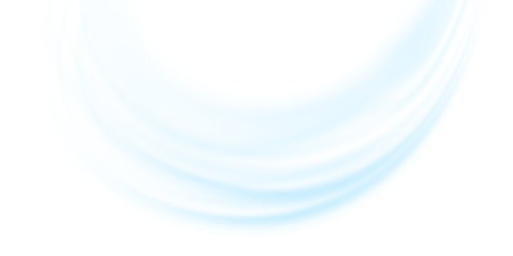 Air flow set of vector elements on a white background. Abstract light effect blowing from an air conditioner, purifier or humidifier. Dynamic blurred flow motion