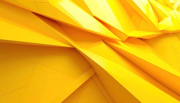 A close-up, abstract view of bright yellow geometric shapes creates a dynamic and modern background.
