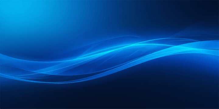 Abstract Blue Wave Background with Light Flowing Line Design and Modern Digital Pattern