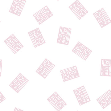 dmv driver license requirements vector glyph seamless pattern dmv driver license requirements sign illustration