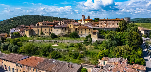 Naklejka premium View of Trequanda in the province of Siena,Tuscany, Italy