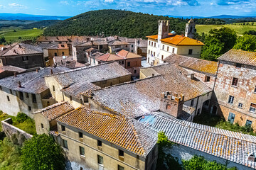 Naklejka premium View of Trequanda in the province of Siena,Tuscany, Italy