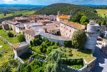 Naklejka premium View of Trequanda in the province of Siena,Tuscany, Italy