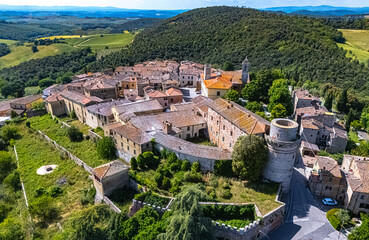 Naklejka premium View of Trequanda in the province of Siena,Tuscany, Italy