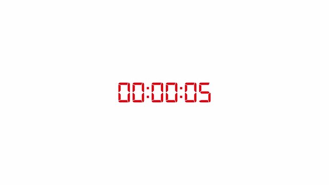 10 seconds countdown timer animation from 0 to 10 second on transparent background , Ten second countdown timer from 0 to 10 in 4k.