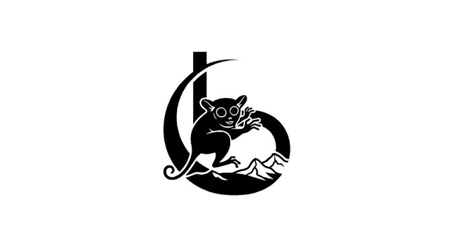 Black and white bear logo with letter C design.