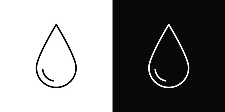 Water drop icon on a white background. Vector Icon Design