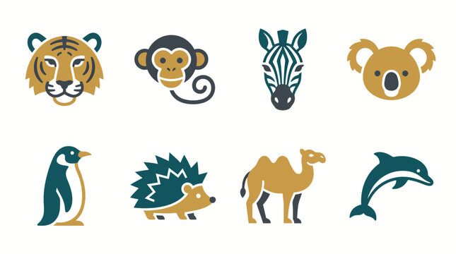 Collection of Animal Vector Icons Set