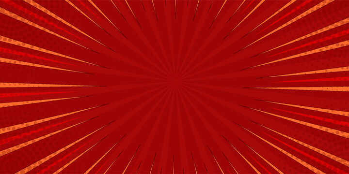 red zoom comic cartoon background. vector eps 10
