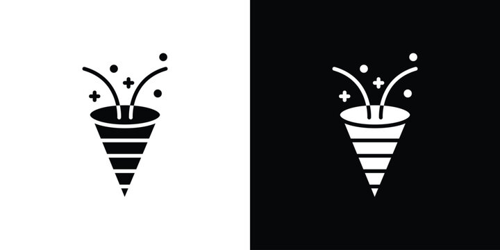 Confetti icon design. Vector Illustration pack in black and white