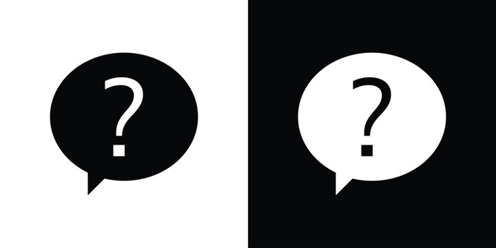 Interrogation icon design. Vector Illustration pack in black and white