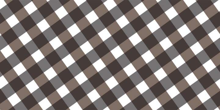 Black and white and grey monochrome checkered plaid seamless repeat pattern vector