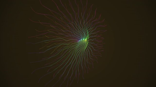 A mesmerizing seamless 4K loop of a glowing gold radial burst morphing through an abstract topology field with deep cinematic detail. Ideal for sound bath, meditation background. 4K UHD.