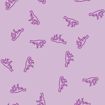 carnotaurus dinosaur animal vector line seamless pattern carnotaurus dinosaur animal sign illustration