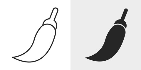 Chili Pepper Icon represents spicy flavors, seasonings, and culinary ingredients. © Charles