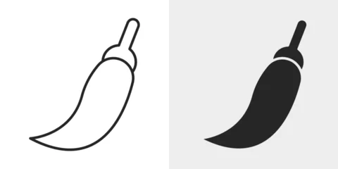 Chili Pepper Icon represents spicy flavors, seasonings, and culinary ingredients. © Charles