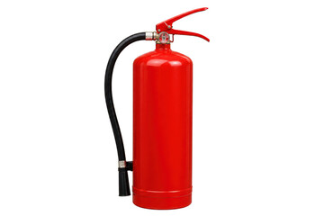Obraz premium Red Fire Extinguisher with Hose and Gauge